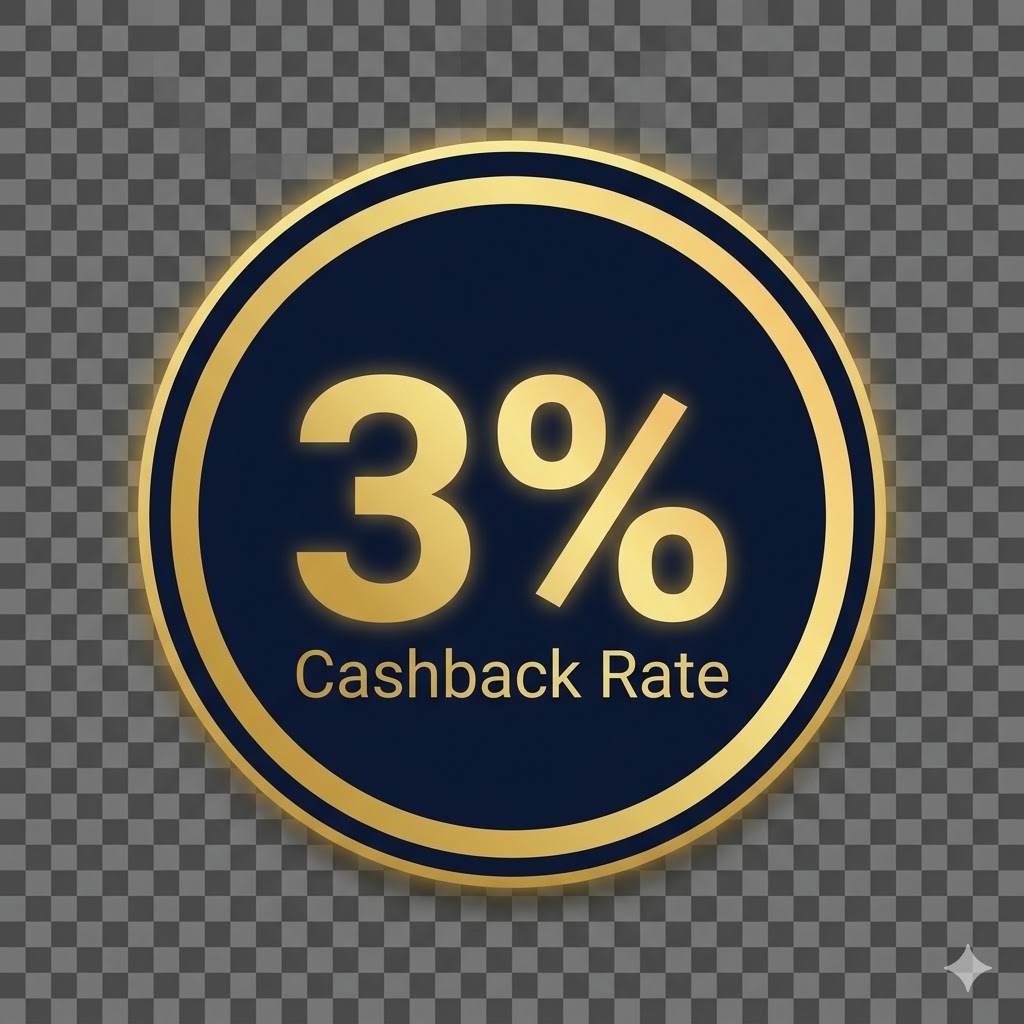 3% Cashback Rate